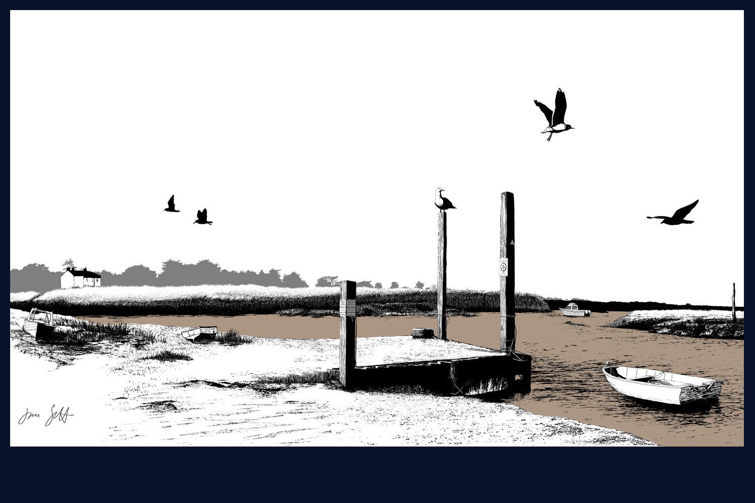 Brancaster Staithe, Norfolk framed fine art print