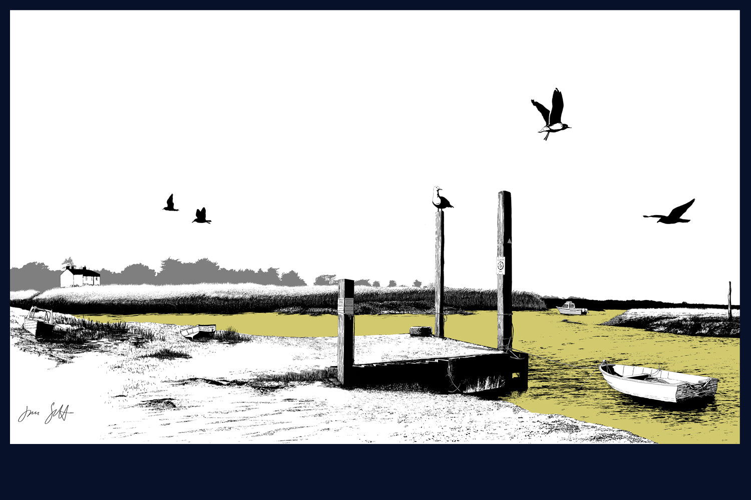 Brancaster Staithe, Norfolk framed fine art print