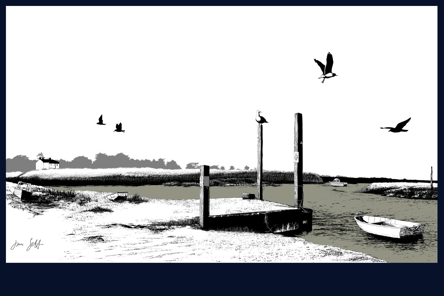 Brancaster Staithe, Norfolk framed fine art print