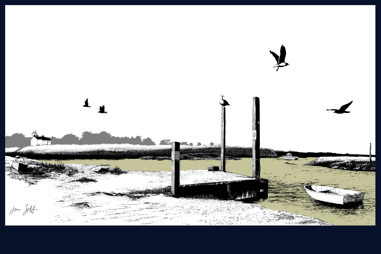 Brancaster Staithe, Norfolk framed fine art print
