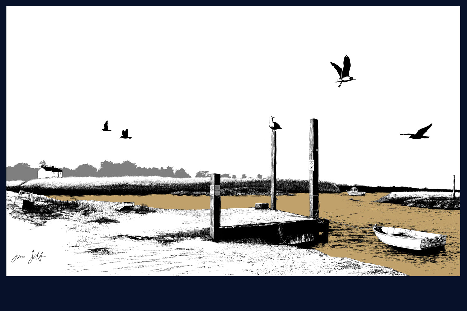 Brancaster Staithe, Norfolk framed fine art print