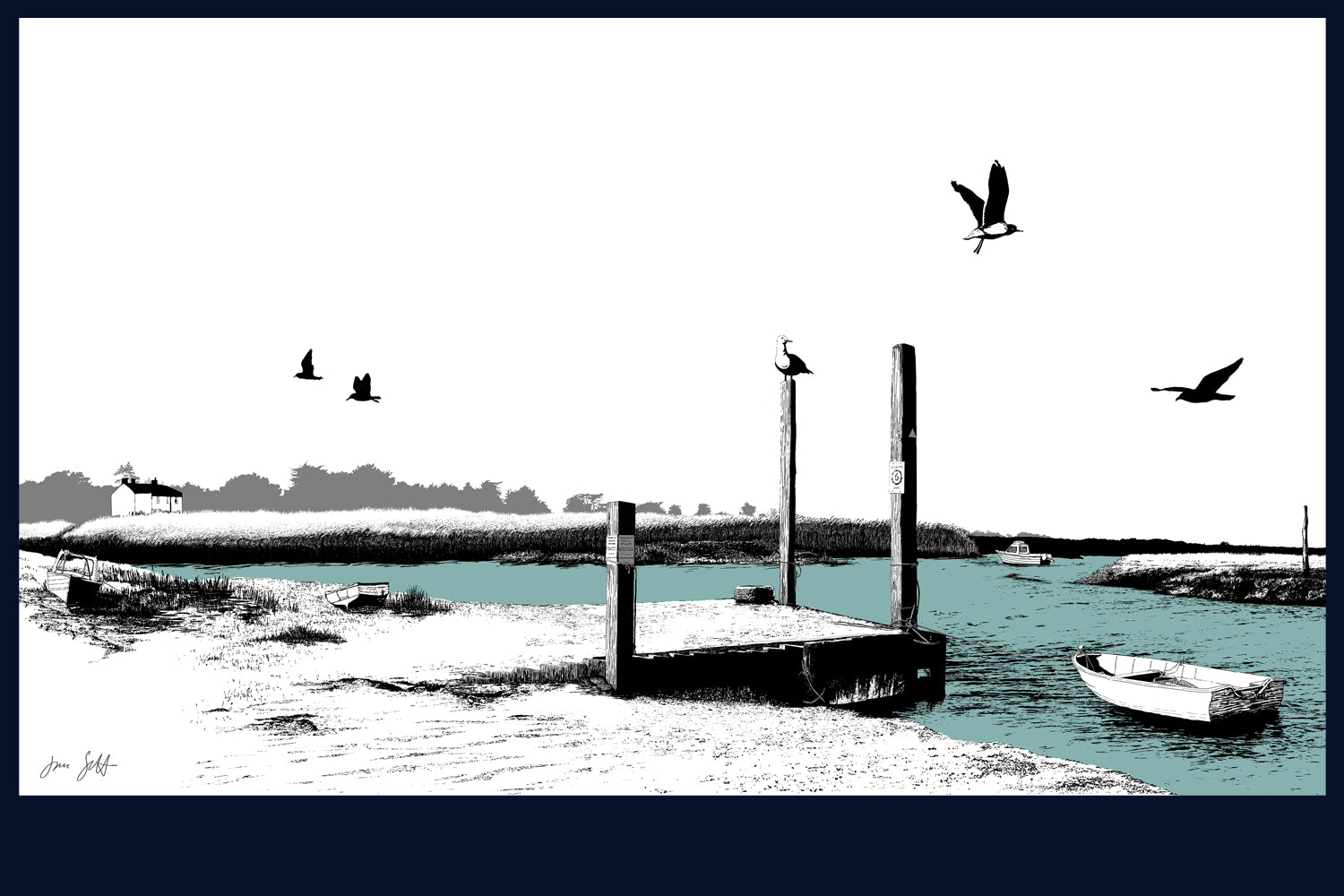 Brancaster Staithe, Norfolk framed fine art print