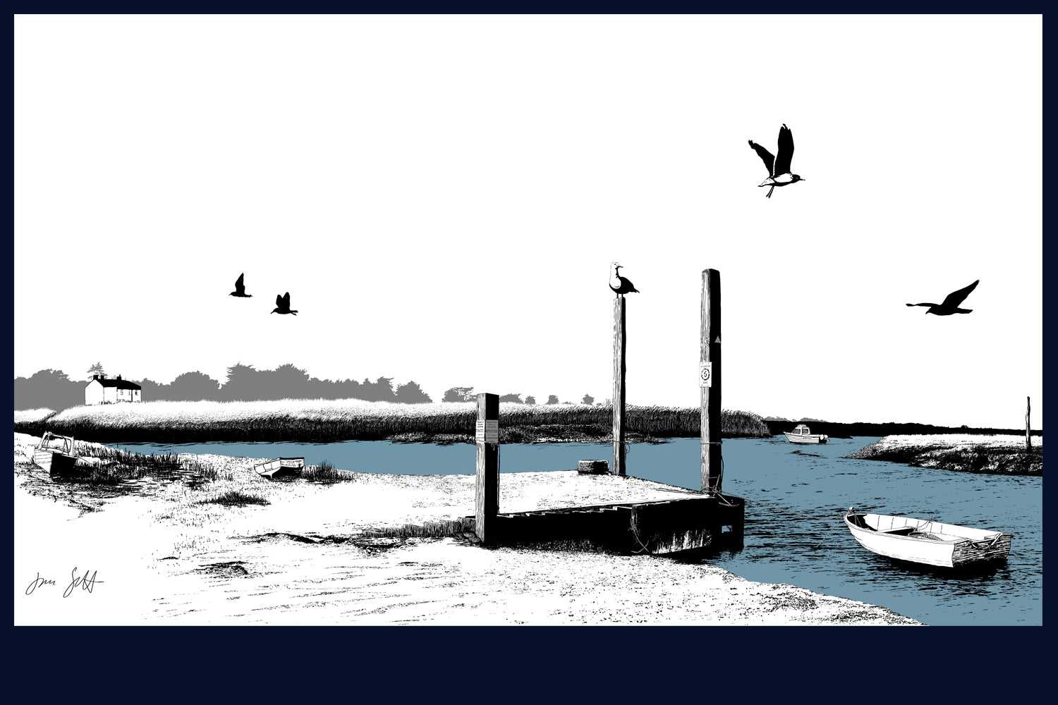 Brancaster Staithe, Norfolk framed fine art print
