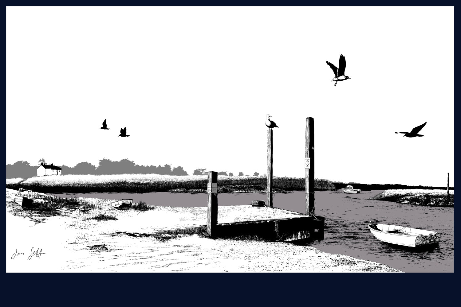 Brancaster Staithe, Norfolk framed fine art print