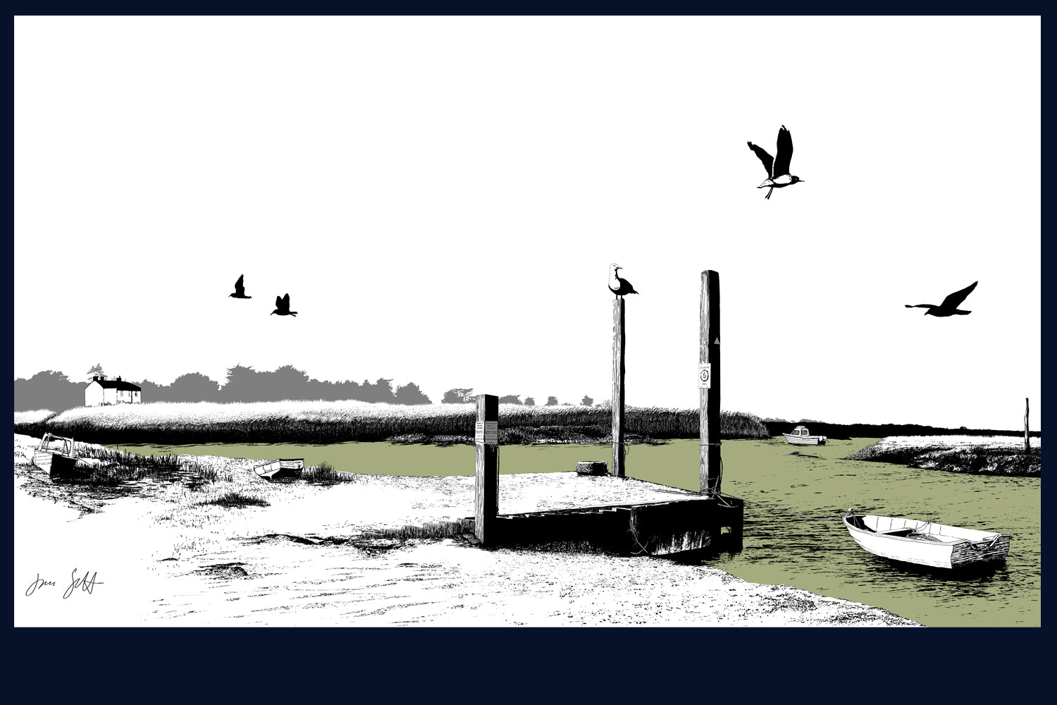 Brancaster Staithe, Norfolk framed fine art print