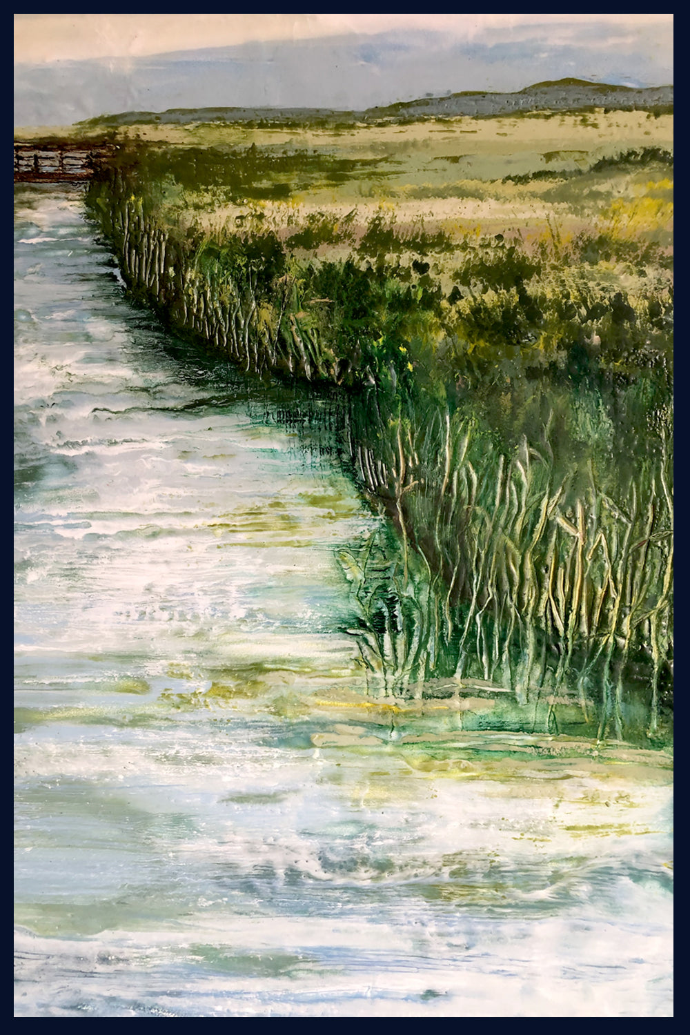 Linear Lands Collection: Summer, Salthouse Marshes, Norfolk. Original Painting