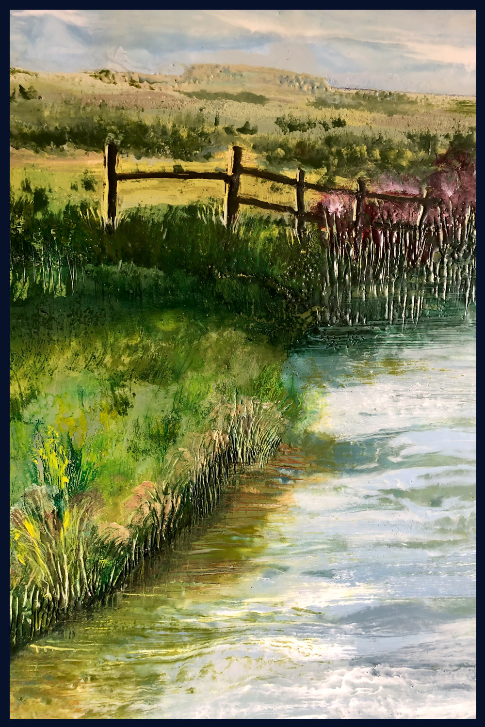 Linear Lands Collection: Summer, Salthouse Marshes, Norfolk. Original Painting