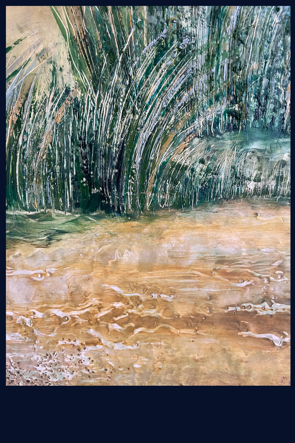Linear Lands Collection: Summer Breeze, Holkham, Norfolk. Original Oil & Wax Painting