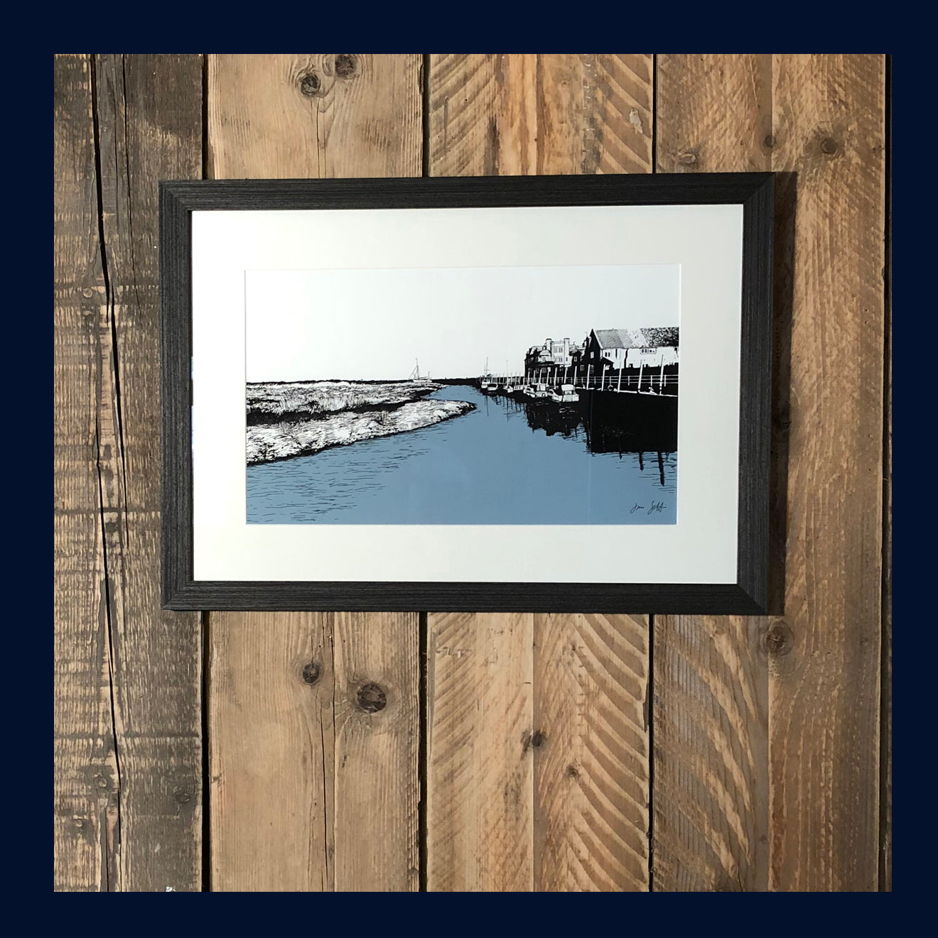 Framed Blakeney, Norfolk fine art print