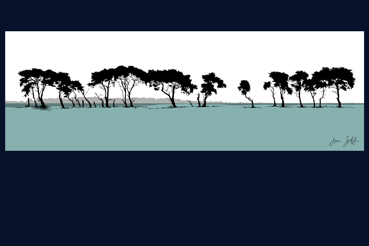 Gooderstone Pines, Breckland, Norfolk. Framed fine art print by Jac Scott.
