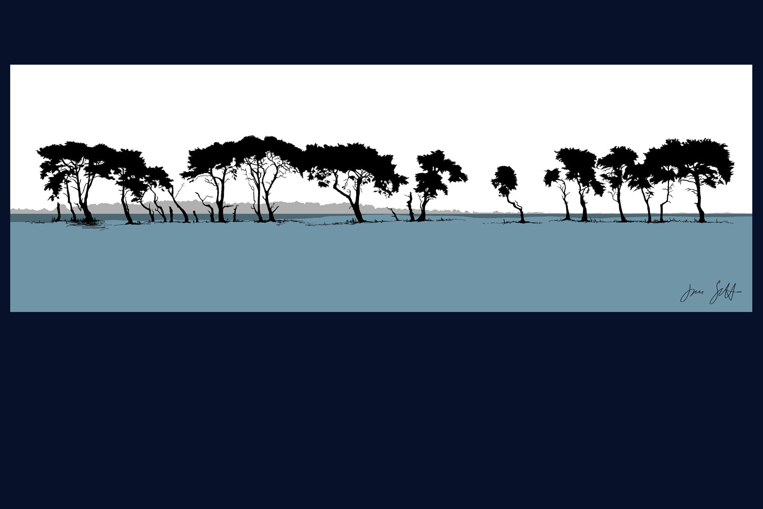 Gooderstone Pines, Breckland, Norfolk. Framed fine art print by Jac Scott.