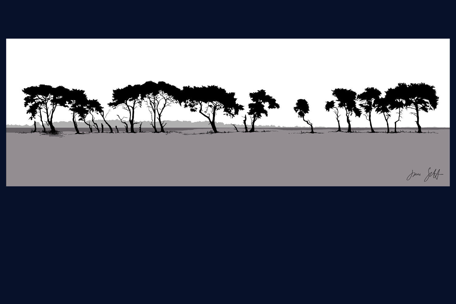Gooderstone Pines, Breckland, Norfolk. Framed fine art print by Jac Scott.