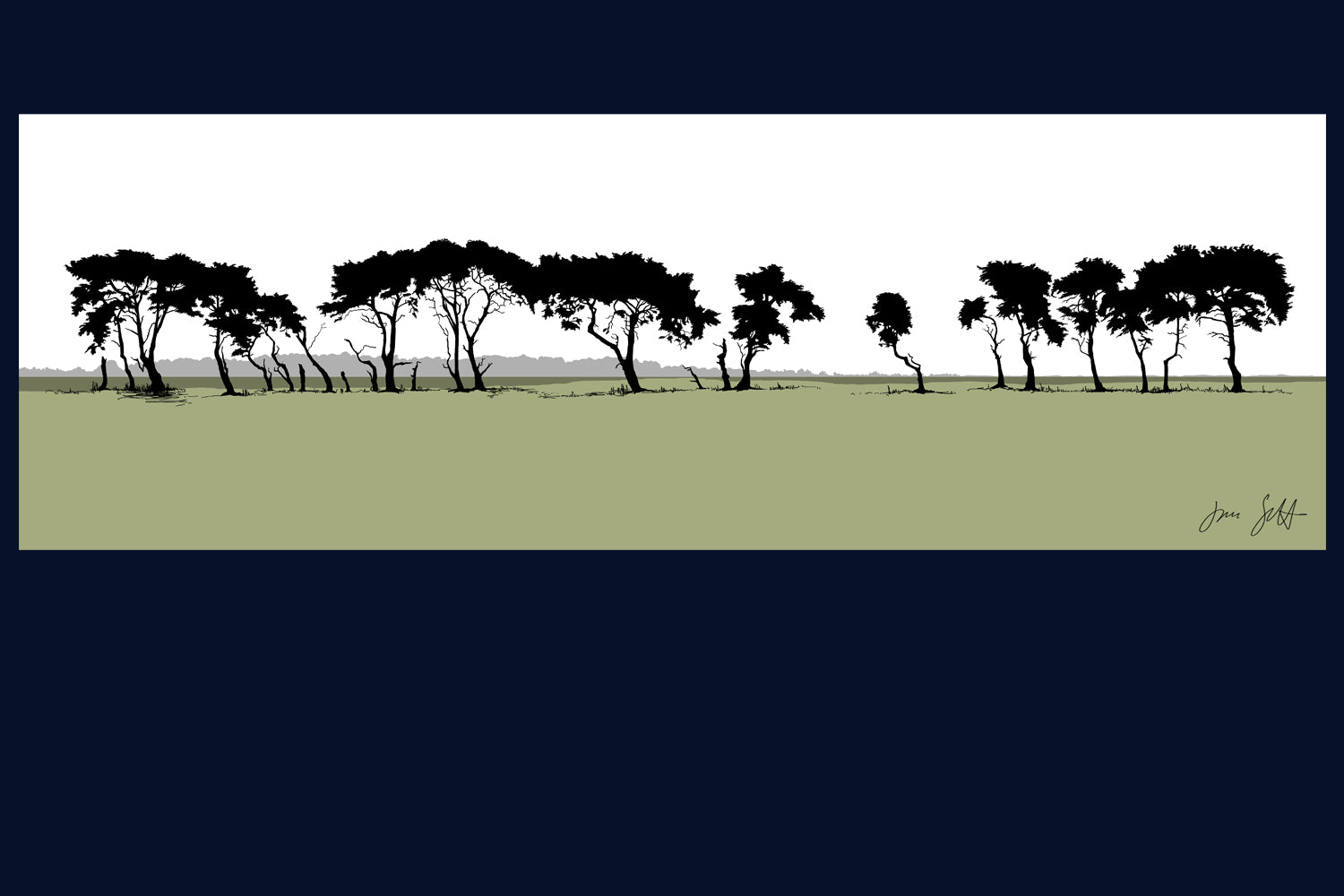 Gooderstone Pines, Breckland, Norfolk. Framed fine art print by Jac Scott.