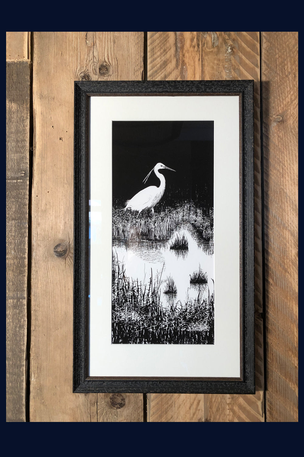 Framed Little Egret Limited Edition of 50 Fine Art Print