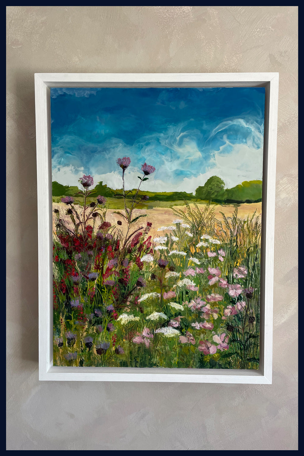 Linear Linear Lands Collection: Meadow, Holt Country Park, Norfolk. Original Painting