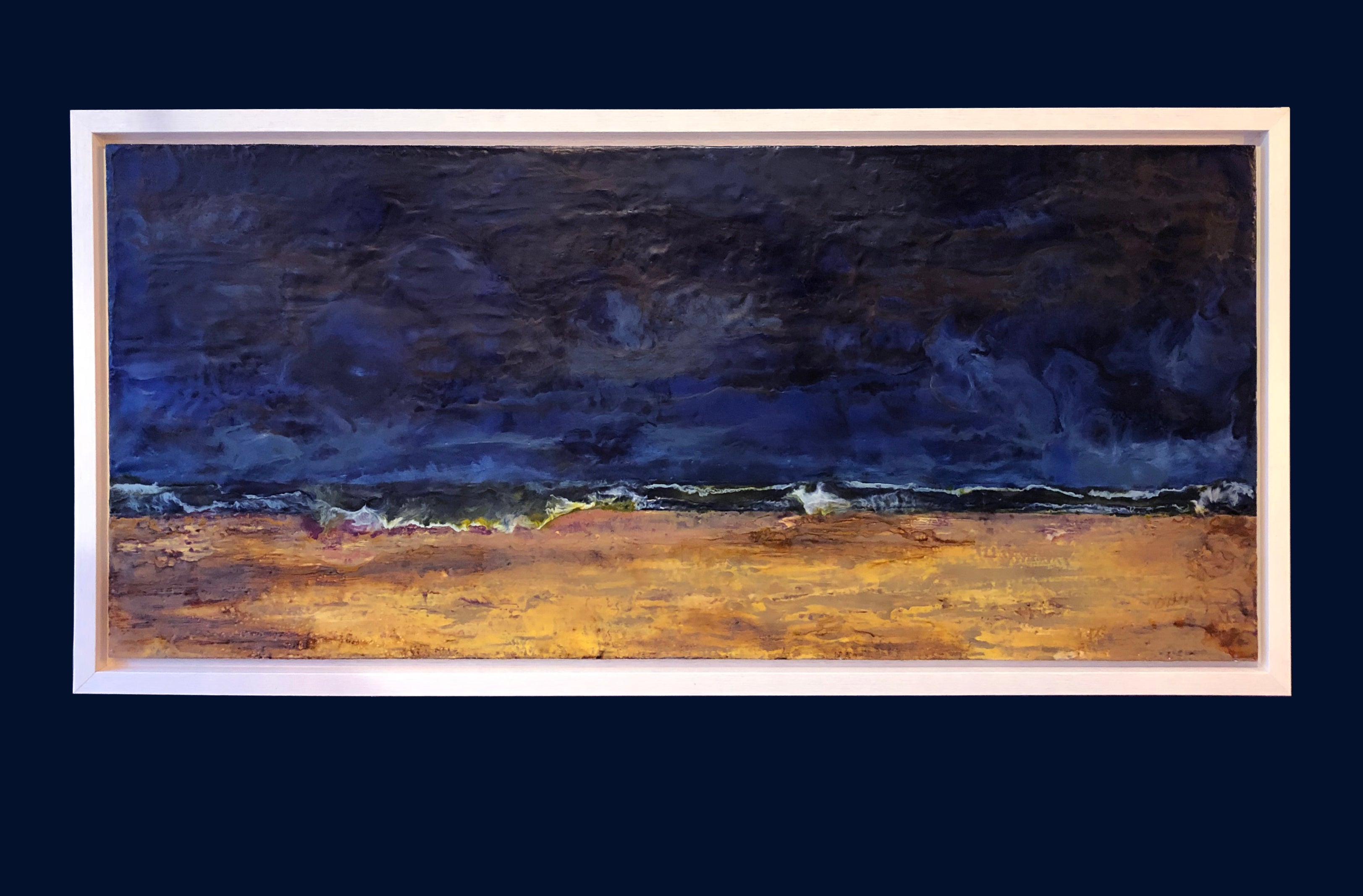 Linear Lands Collection: Midnight, Holkham Beach, Norfolk. Original Painting