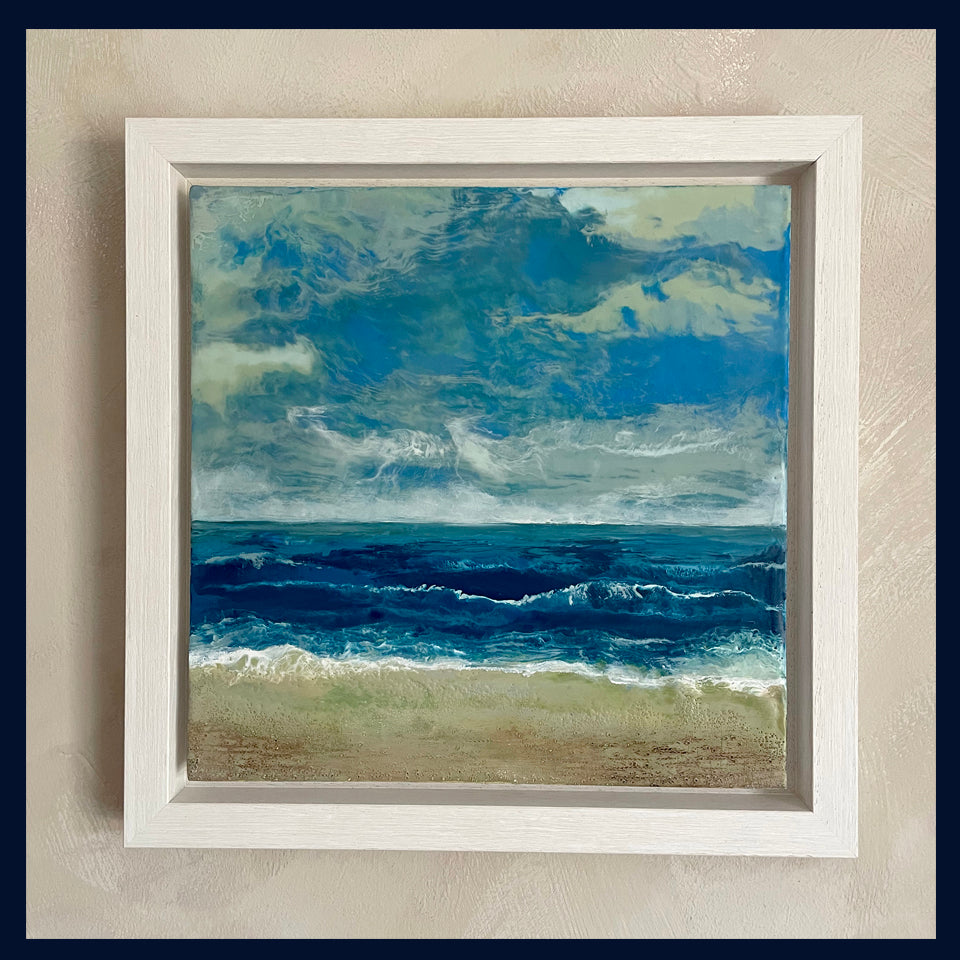Linear Lands Collection: Monday Blues, Holkham Beach, Norfolk. Original Painting