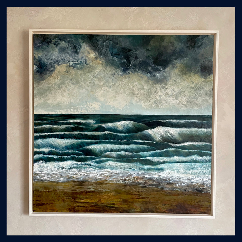 Storm Collection:  Nowhere to Hide 2. Holkham Beach, Norfolk. Original Painting