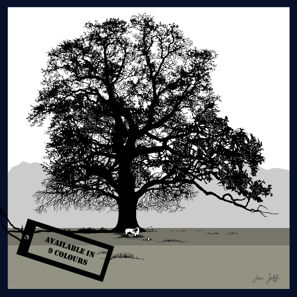 Oak and sheep at Blickling, Norfolk. Fine art print by Jac Scott.