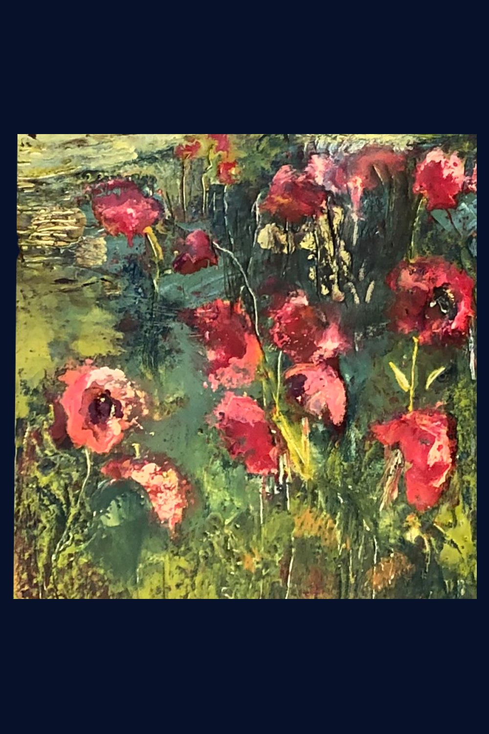 Linear Lands Collection: Poppies, Edgefield, Norfolk. Original Painting