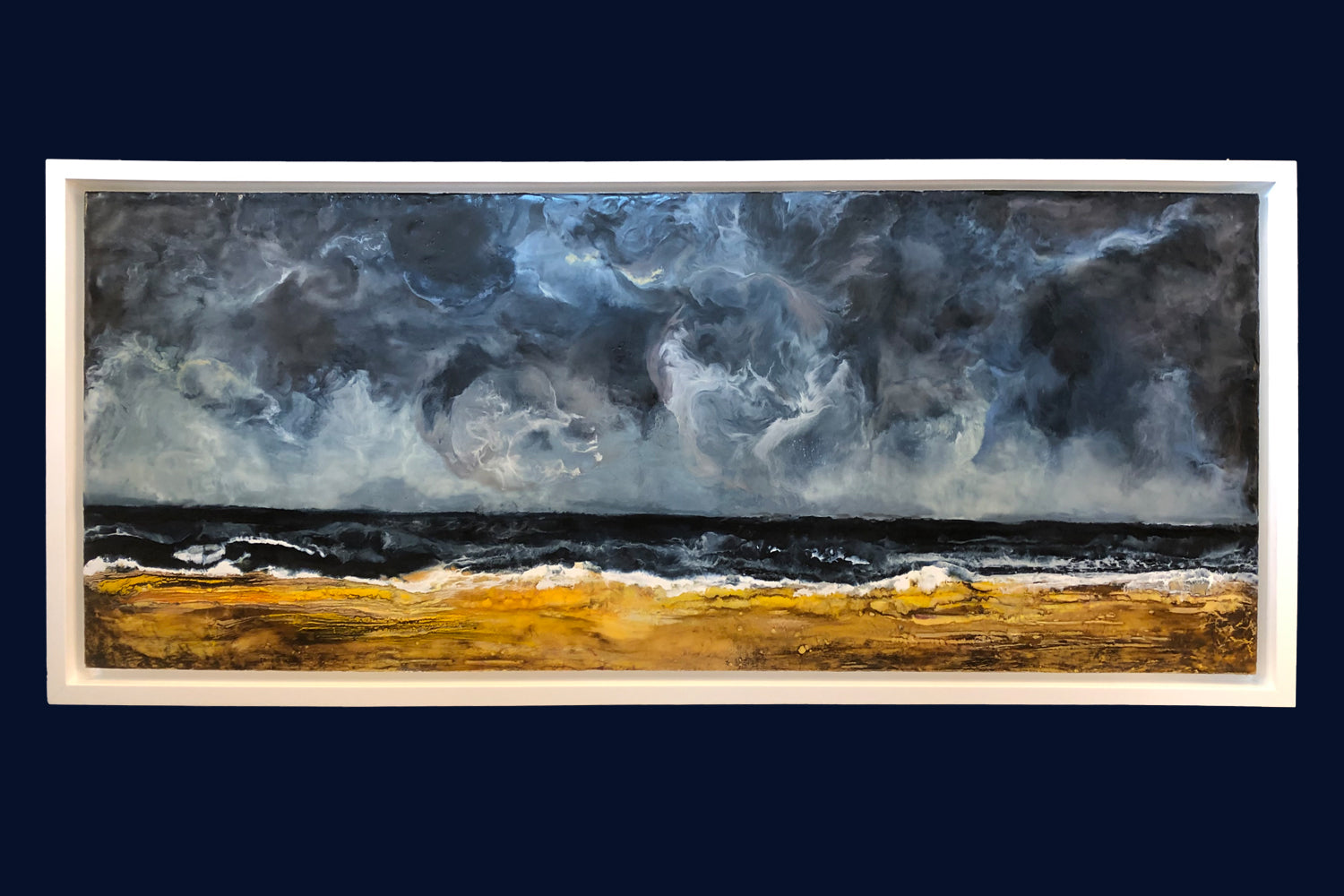 Storm Collection: Rain Dance, Holkham Beach, Norfolk. Original Painting