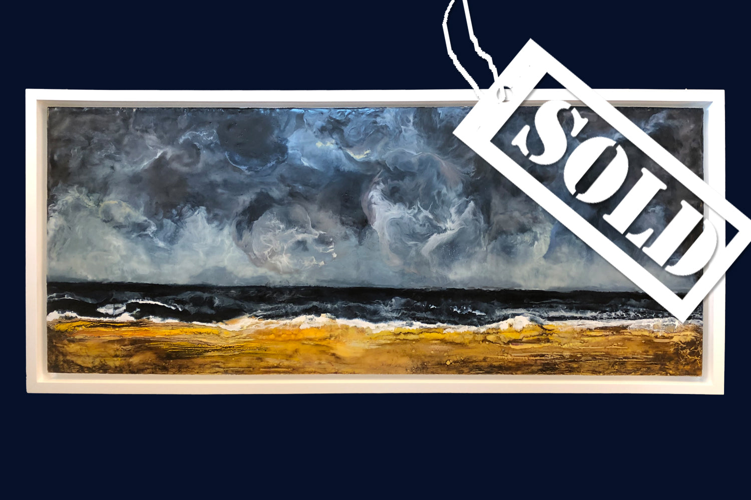 Storm Collection: Rain Dance, Holkham Beach, Norfolk. Original Painting