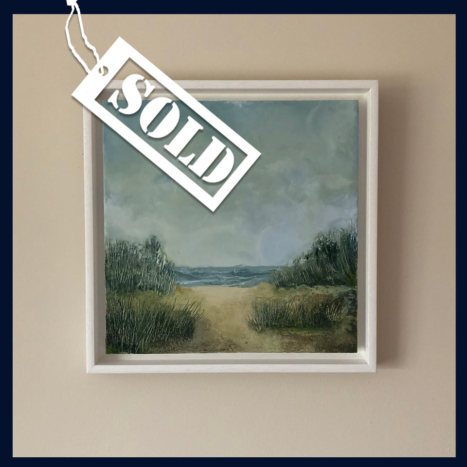 Linear Lands Collection: First Sight 2, Holkham, Norfolk. Original Oil & Wax Painting