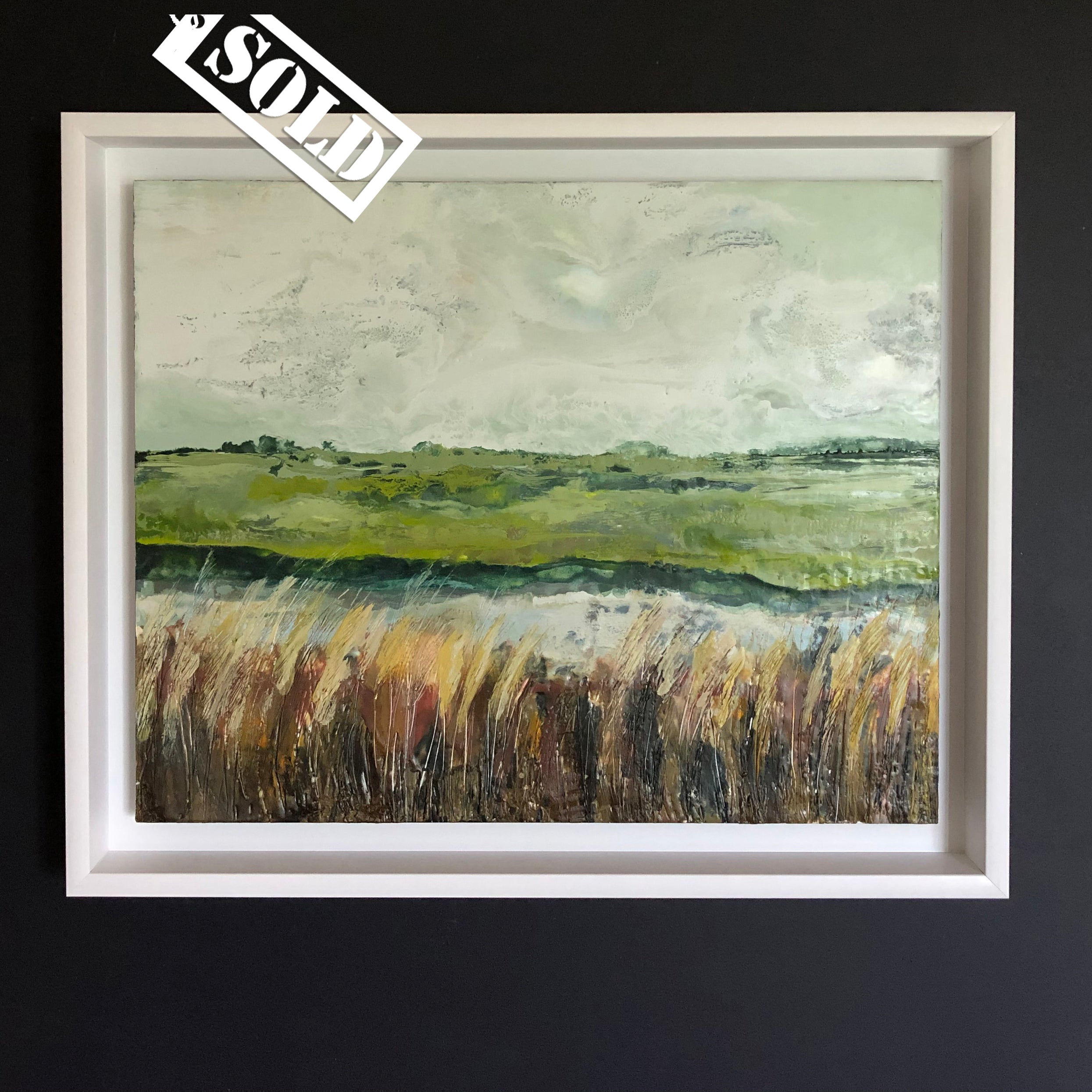 Linear Lands Collection: East View, Burnham Overy Staithe, Norfolk. Original Painting
