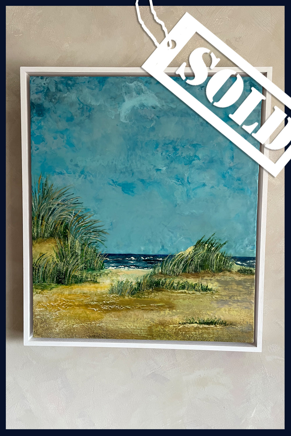 Linear Lands Collection: Summer Breeze, Holkham, Norfolk. Original Oil & Wax Painting