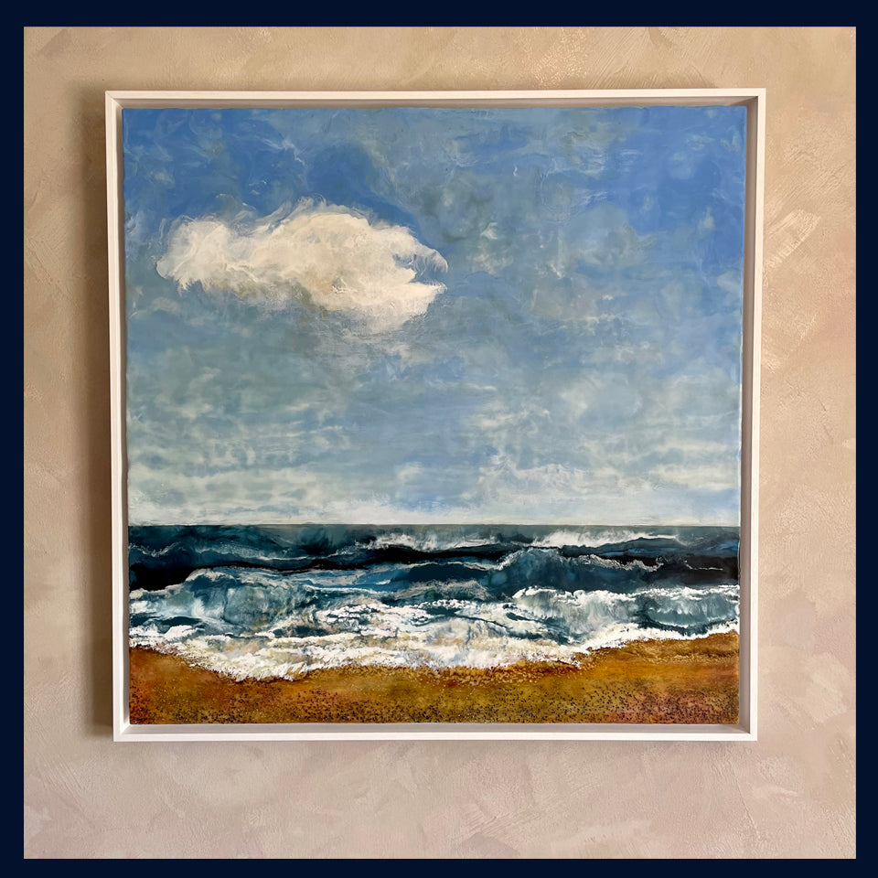 Linear Lands Collection: Sunday Morning, Salthouse, Norfolk. Original Painting
