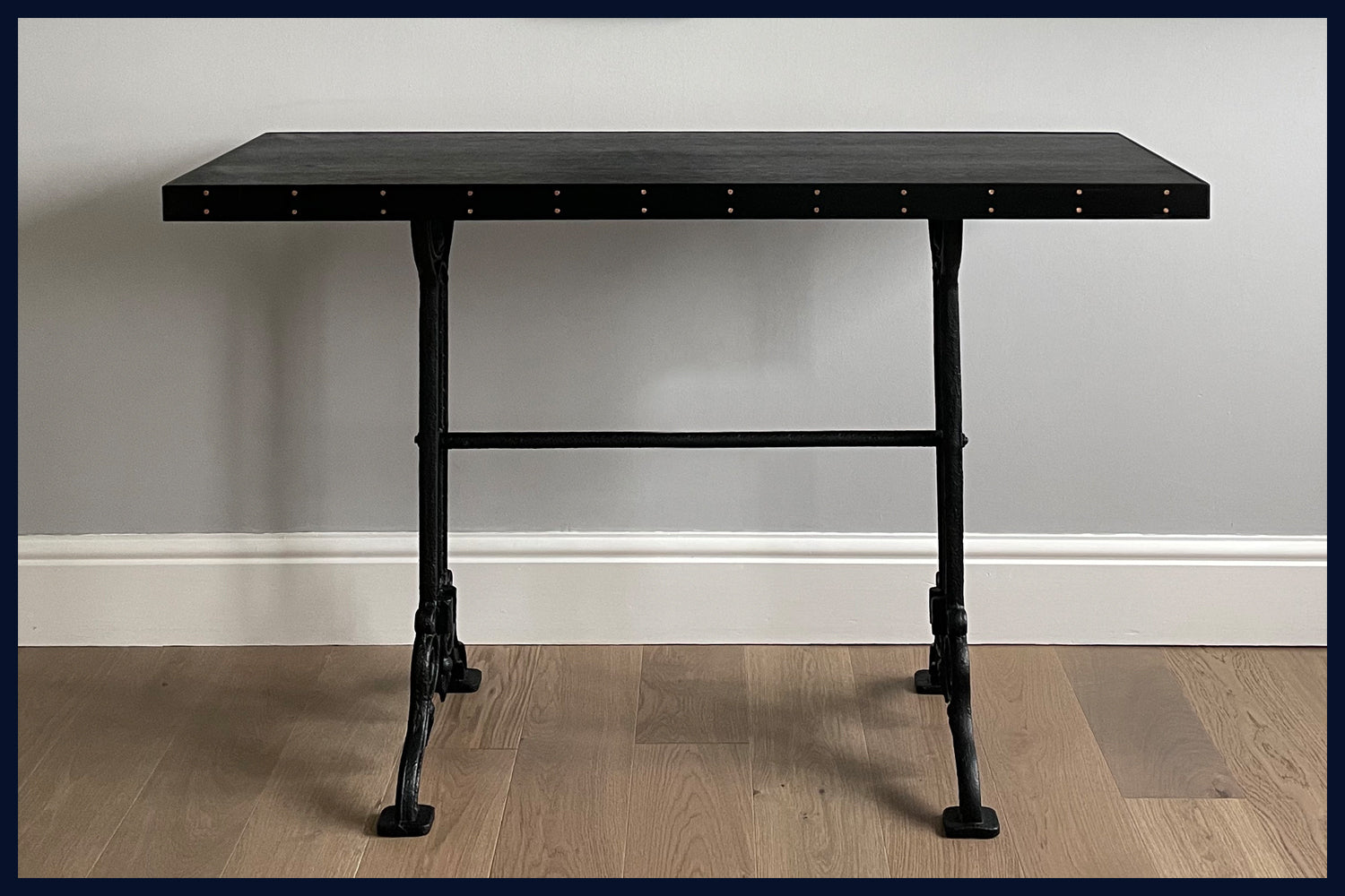 Wonderland Horizon Collection: Contemporary Console Table with Antique Base