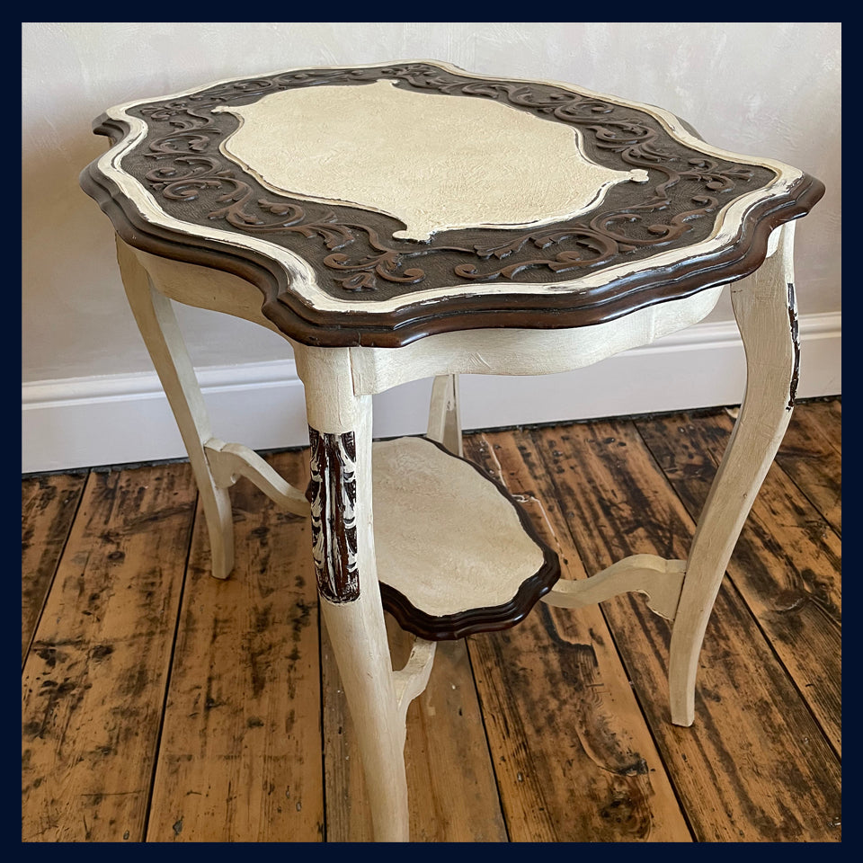 Wonderland Furniture Collection: Painted Victorian Carved Mahogany Table