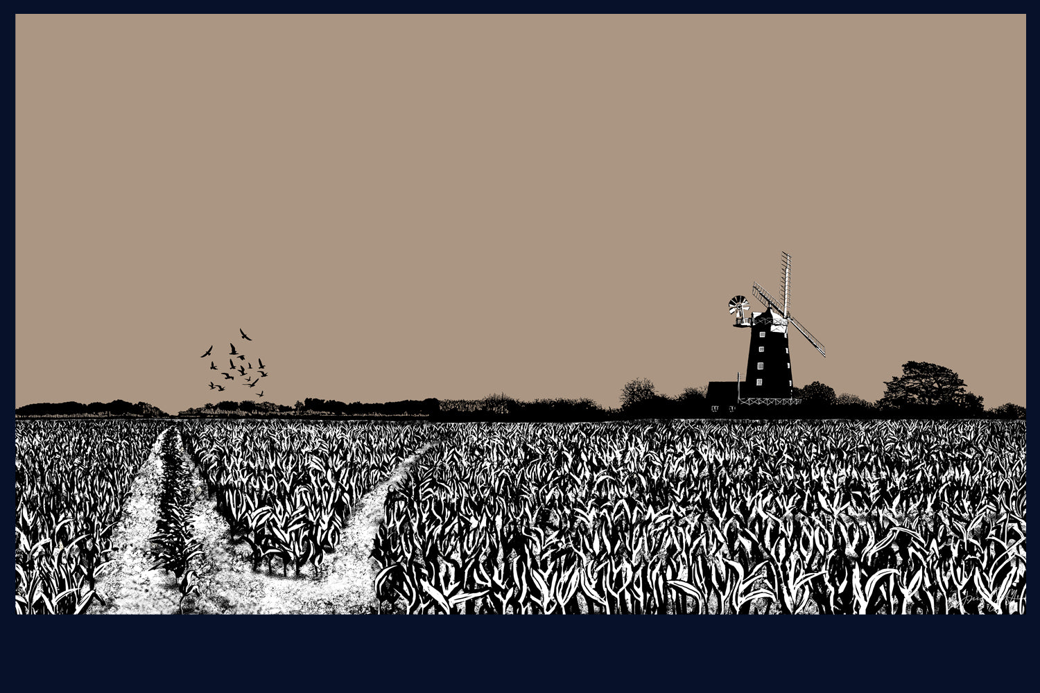 Tower Windmill, Norfolk. Fine art print by Jac Scott.
