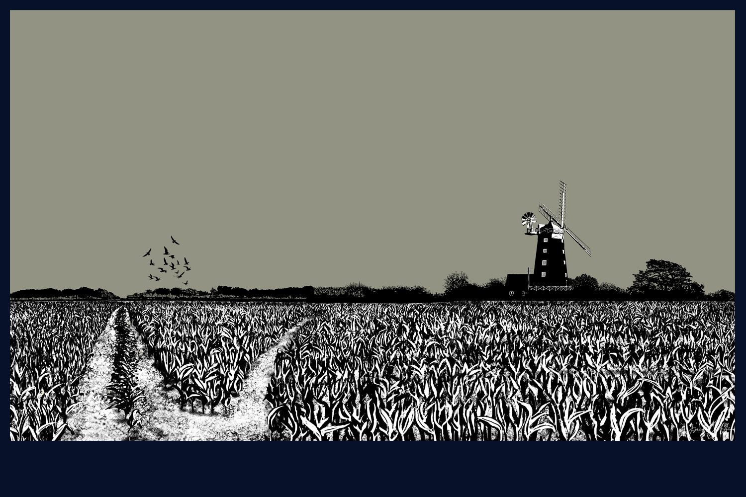 Tower Windmill, Norfolk. Fine art print by Jac Scott.
