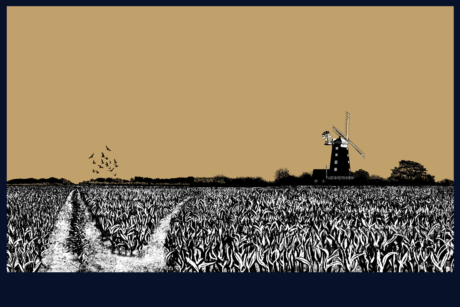 Tower Windmill, Norfolk. Fine art print by Jac Scott.