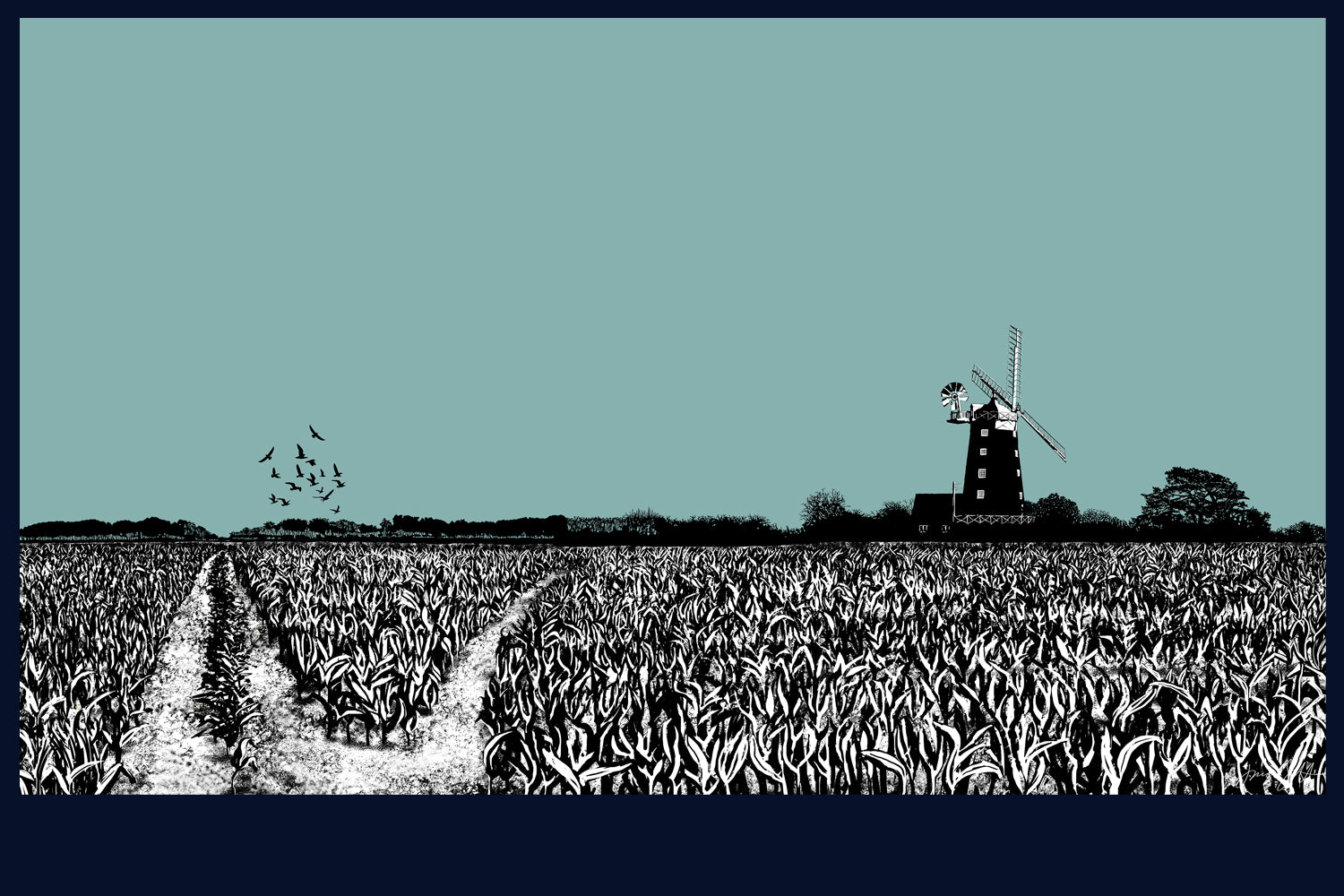 Tower Windmill, Norfolk. Fine art print by Jac Scott.