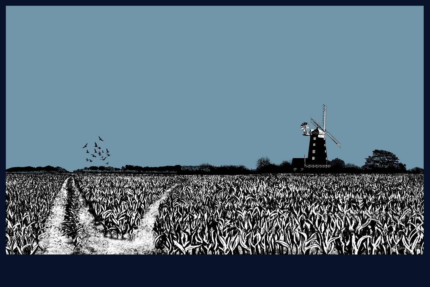Tower Windmill, Norfolk. Fine art print by Jac Scott.