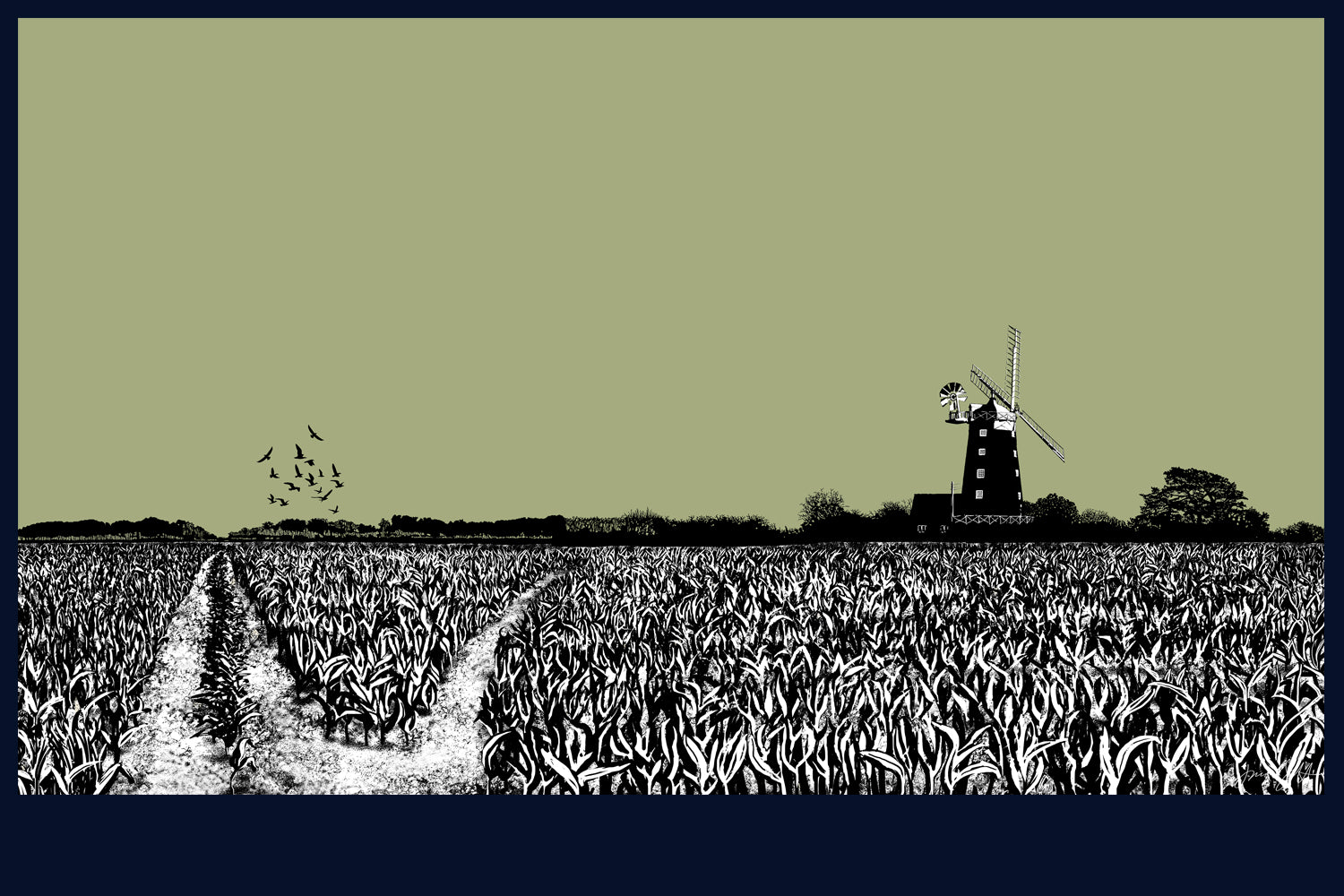 Tower Windmill, Norfolk. Fine art print by Jac Scott.