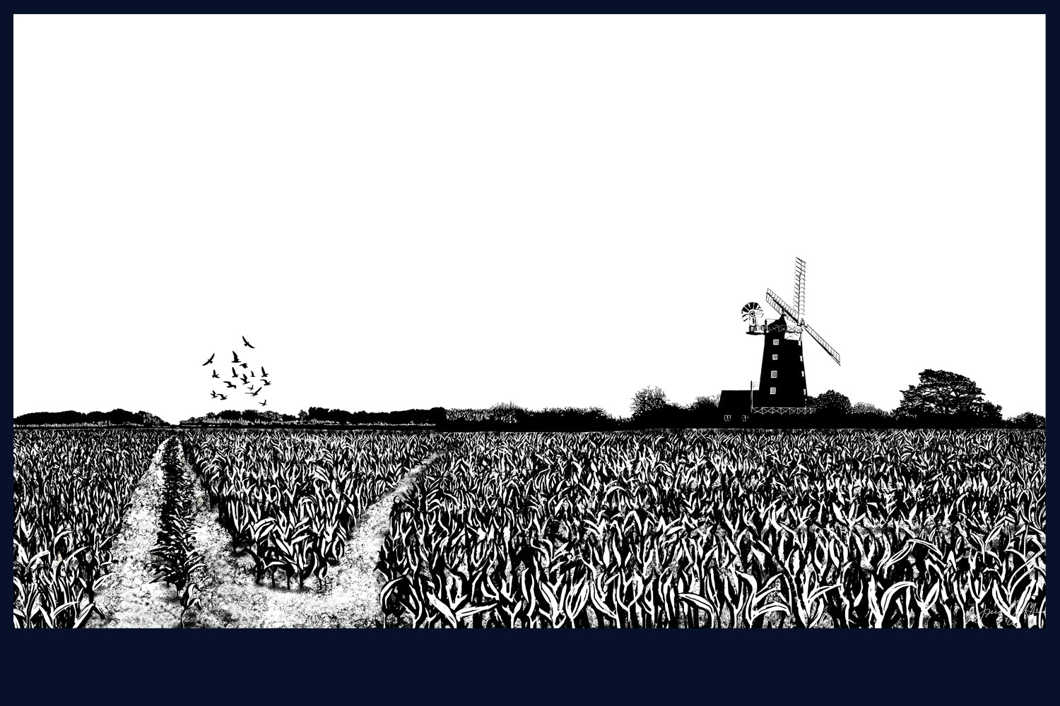 Tower Windmill, Norfolk. Framed fine art print
