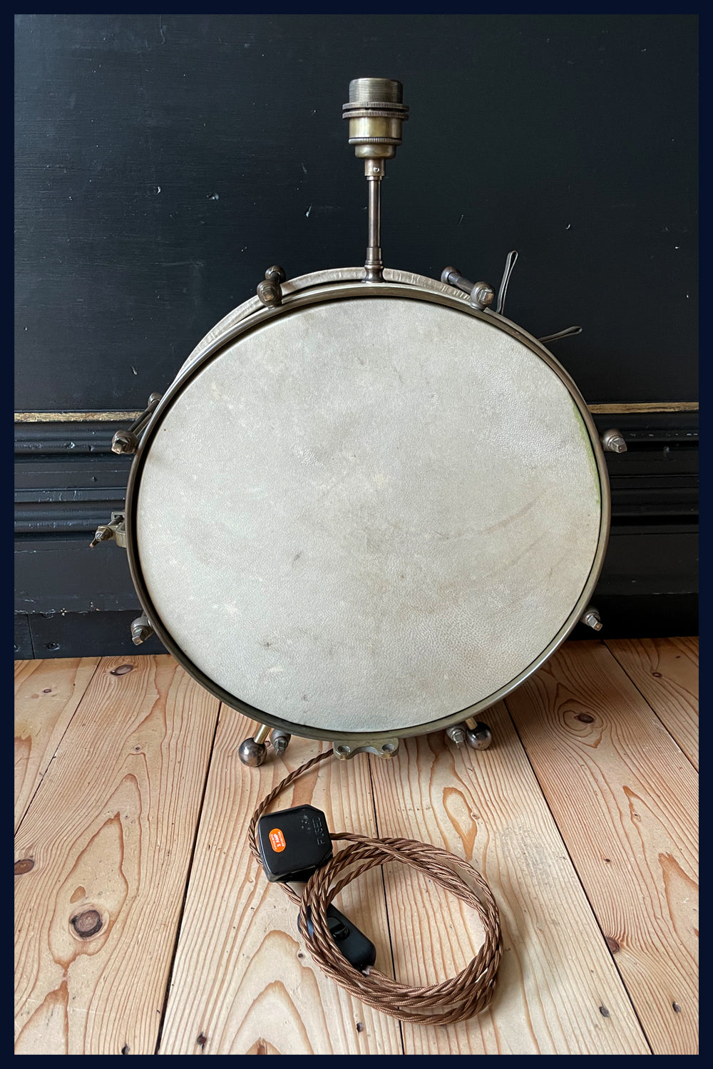 REDUCED U Collection: Vintage Brass Snare Drum Lamp (3)