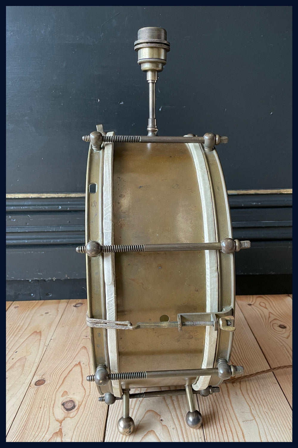 REDUCED U Collection: Vintage Brass Snare Drum Lamp (3)