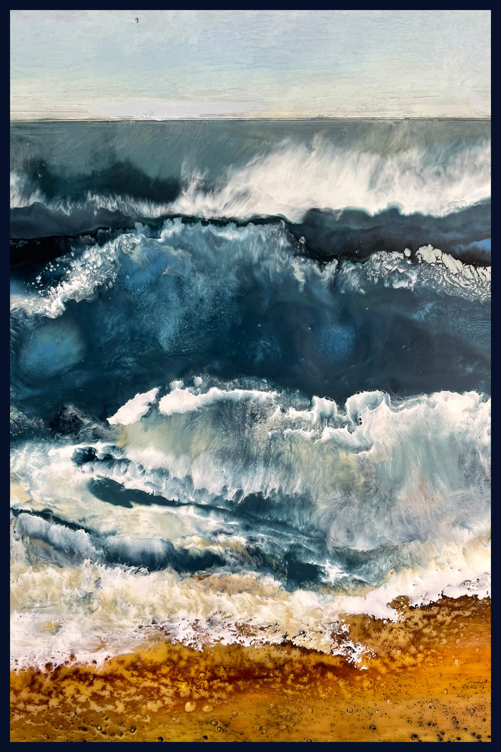 Linear Lands Collection: Sunday Morning, Salthouse, Norfolk. Original Painting