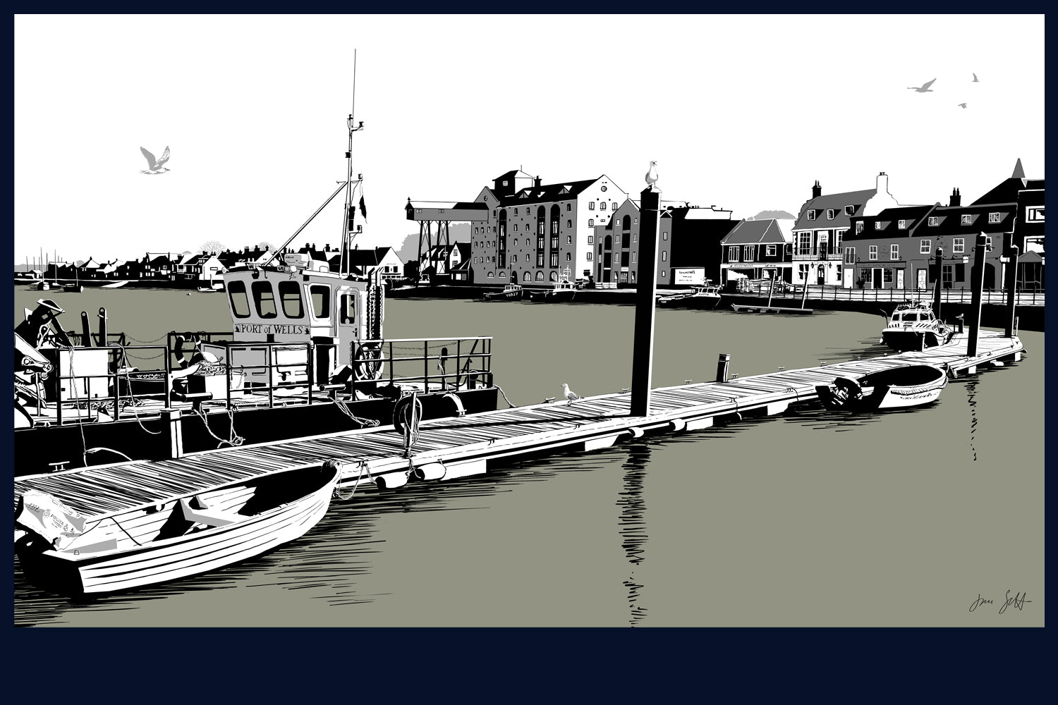 Wells, Norfolk. Fine art print