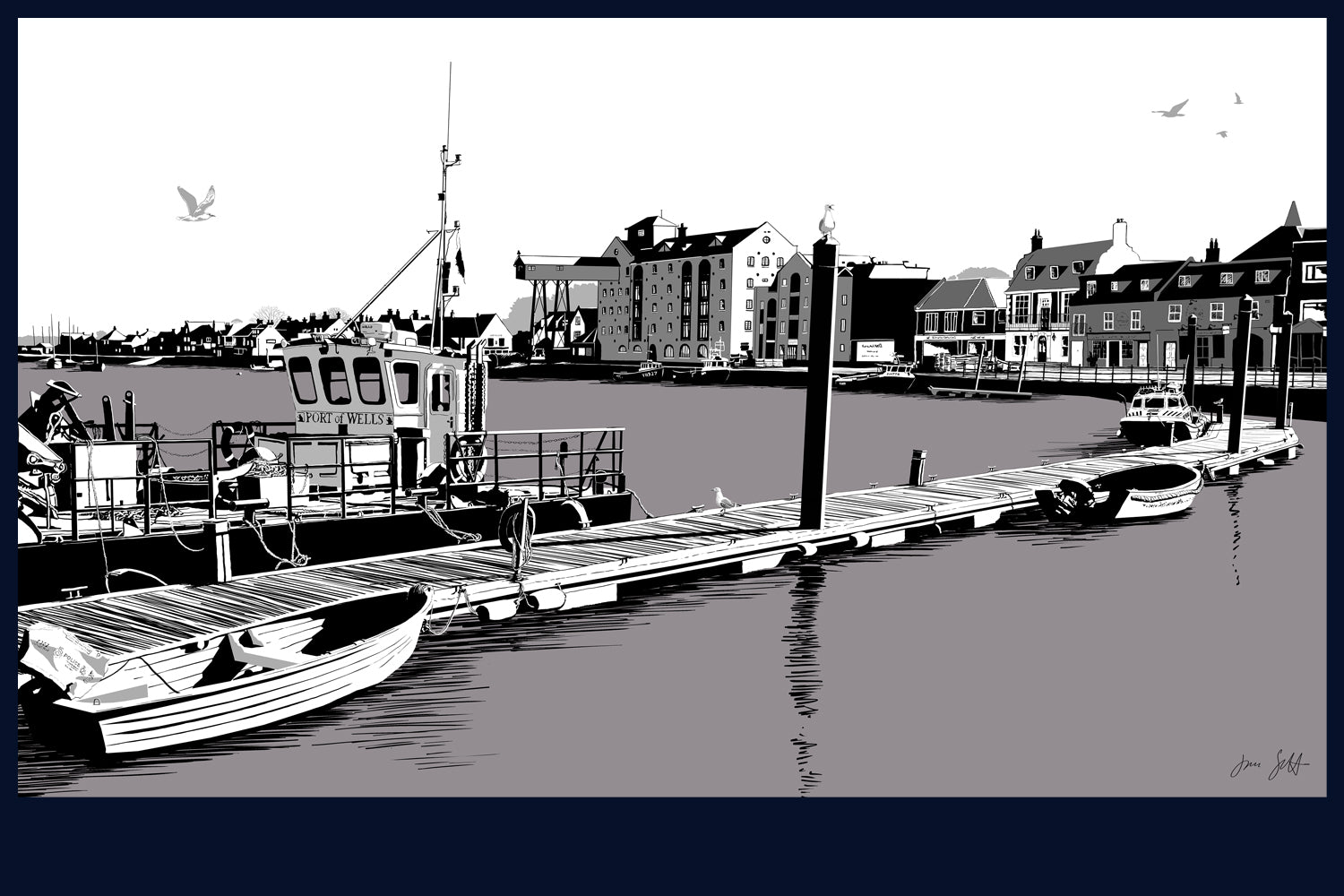 Wells, Norfolk. Fine art print
